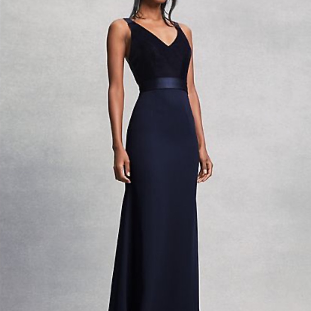 White by Vera Wang Midnight Navy Formal Dress